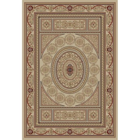 Perfectpillows 9 ft. 3 in. x 12 ft. 6 in. Jewel Aubusson Ivory PE888369